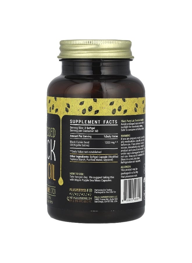 Maju Superfoods Maju Superfoods, Cold-Pressed Black Seed Oil, 1,000 mg, 120 Count (500 mg per Softgel)  - Image 2