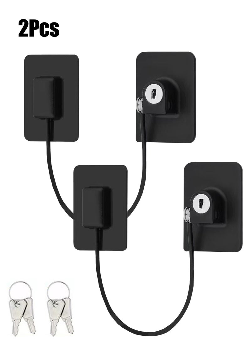 قفل أمان للأطفال عدد 2، قفل أمان متعدد الاستخدامات للمنزل للخزائن والنوافذ - Image 1