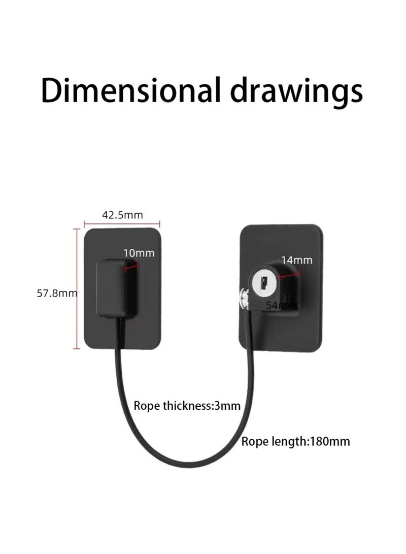 قفل أمان للأطفال عدد 2، قفل أمان متعدد الاستخدامات للمنزل للخزائن والنوافذ - Image 5
