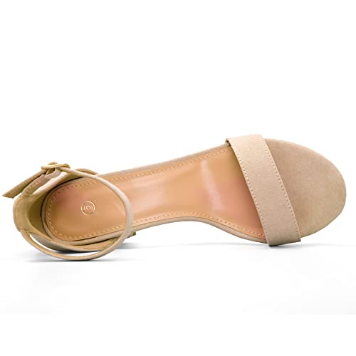 mysoft Women's Chunky Low Heels Open Toe Block Heeled Dress Ankle Strap Pump Wedding Sandals - Image 4