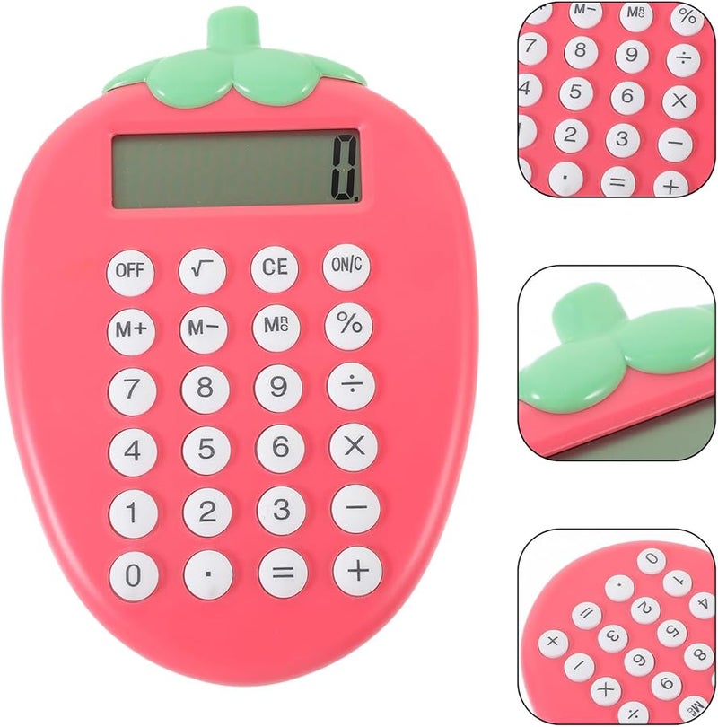 Pink Portable Solar Calculator For Students Office Lightweight Pocket Design - Image 5