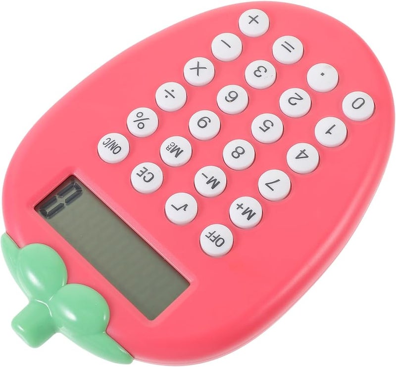 Pink Portable Solar Calculator For Students Office Lightweight Pocket Design - Image 2