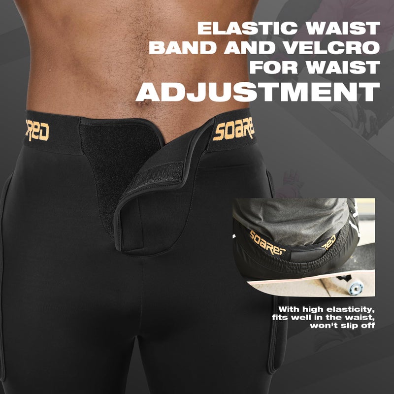 Soared 3D Protection Hip Butt XPE Padded Shorts for ski, ice Skating, Snowboarding, Skateboard for Men Women Black - Image 3