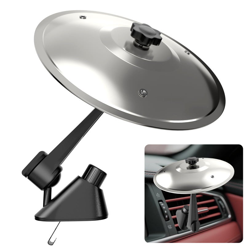 MENGBEI Car Cymbal Air Vent, Mini Car Crash Cymbals, Add Fun to Your Drive with Car Drum | A Great Gift For Drummers And Music Lovers | All Vehicle Types (Silver, 5.5 Inch) - Image 1
