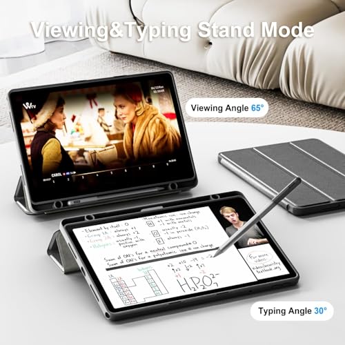Printme Smart Case for Lenovo Tab M11/Tab K11 LTE 11" 2024 TB330FU with Pen Holder, Slim Stand Trifold Hard Shell Protective Tablet Cover, Support Auto Wake/Sleep (Black) - Image 4