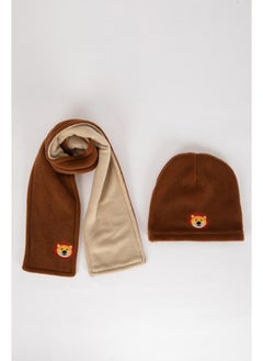 DeFacto Baby Boy 2 Piece Fleece Scarf Beret Set  - Image 1