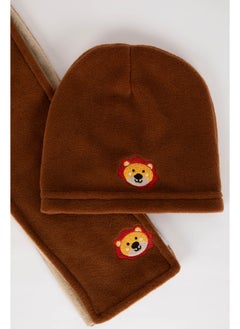 DeFacto Baby Boy 2 Piece Fleece Scarf Beret Set  - Image 5
