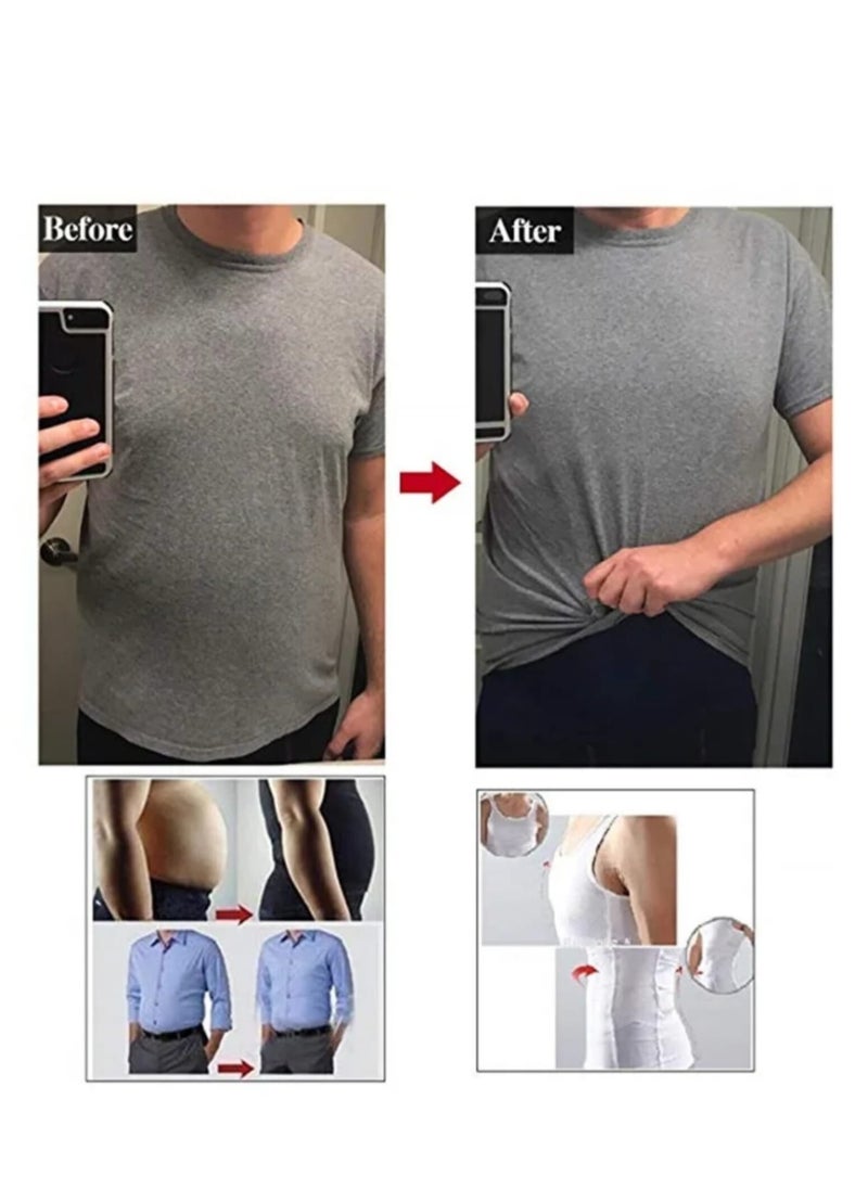 Generic - Set of 2 Pieces of Elastic Compression Garments to Tighten and Tone the Abdomen and Back Area, White Color - Image 1