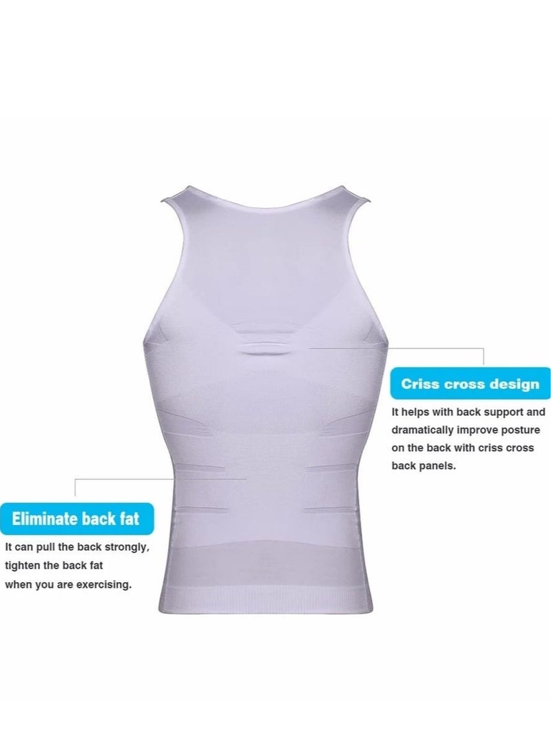 Generic - Set of 2 Pieces of Elastic Compression Garments to Tighten and Tone the Abdomen and Back Area, White Color - Image 1