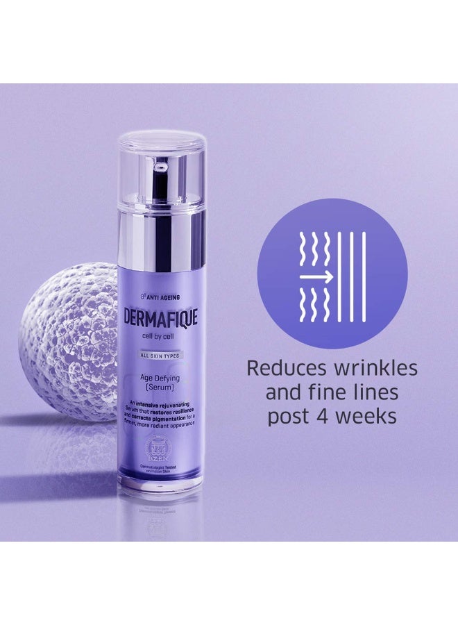 Dermafique Age Defying Face Serum With Vitamin E 50G, Anti-Ageing Serum, Corrects Skin Tone, Pigmentation & Dark Spots, Night Cream For Women Anti Ageing, In 4 Weeks, Dermatologist Tested - Image 4