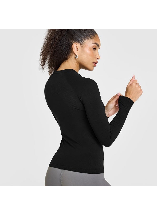 Oneractive High-Performance Stretch Yoga Long Sleeve Top - Image 2