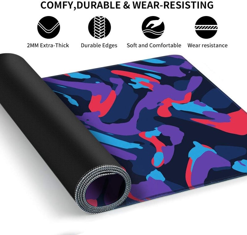 Bimormat Large Gaming Mouse Pad,Computer Laptop Keyboard XXL Mouse Mat,Durable Non-Slip Rubber Base and Waterproof Smooth Surface Desk Pad(90x40 B23line) - Image 3