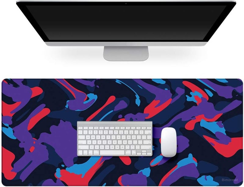 Bimormat Large Gaming Mouse Pad,Computer Laptop Keyboard XXL Mouse Mat,Durable Non-Slip Rubber Base and Waterproof Smooth Surface Desk Pad(90x40 B23line) - Image 2