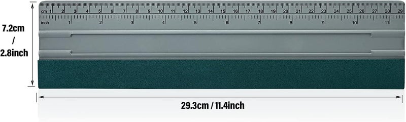 FOSHIO 12 Inch Squeegee with Felt Edge Felt Squeegee Graduate for Bonding Film Wall Sticker Window Film Tint Film Squeegee for Car Market need oriented construction - Image 2