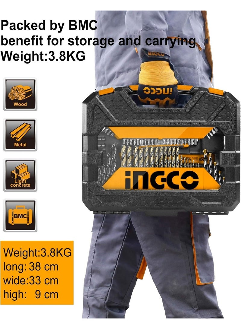 INGCO HKTAC011201 120-Piece Hand Tool Set, Drill Bits and Screwdriver Bits - Image 4