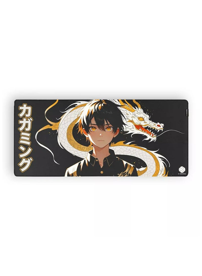 k Gaming Gaming Mousepad Glide Drakon XXL 900 x400 x3 MM Waterproof with Anti Slip Rubber Base 