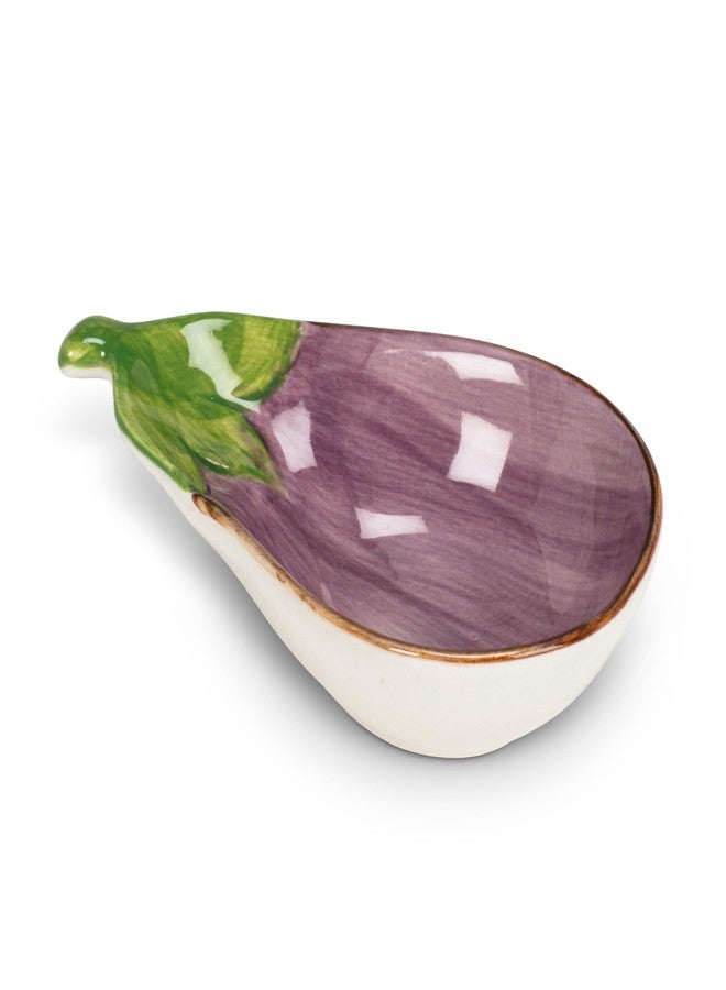 Abbott Collection Small Eggplant Dish, 4-Inch, Stoneware, Purple - Image 1