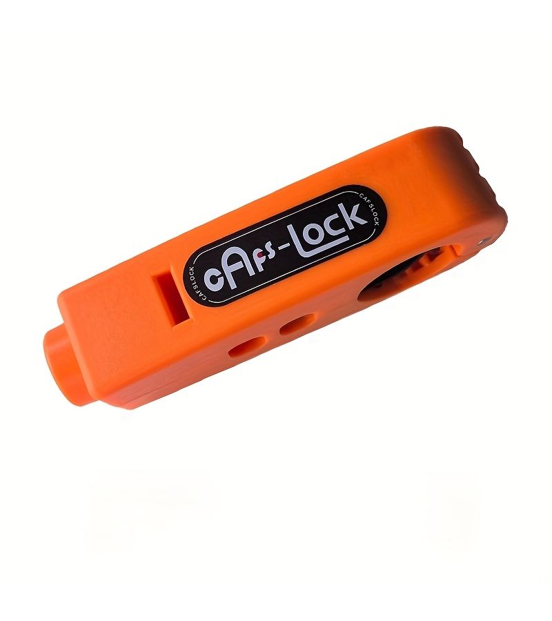 Universal Handlebar Lock For Bikes And Motorcycles Flame Red Compact ABS Material Sturdy Anti Theft Protection Lightweight Snap On Design Portable For Commuting And Travel Includes 10 Reflective Stickers Perfect Night Riding Safety Accessory - Image 3