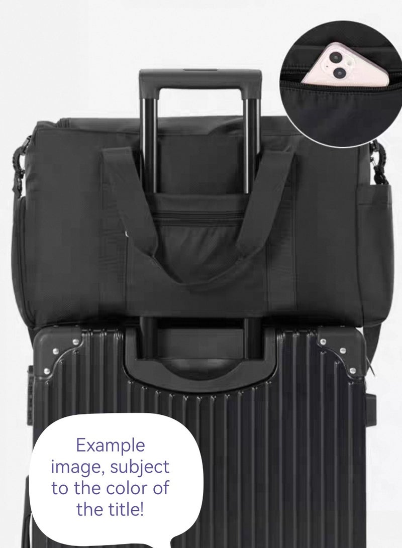 YUKE Navy blue nylon fitness bag, travel storage bag, waterproof bag - Image 3