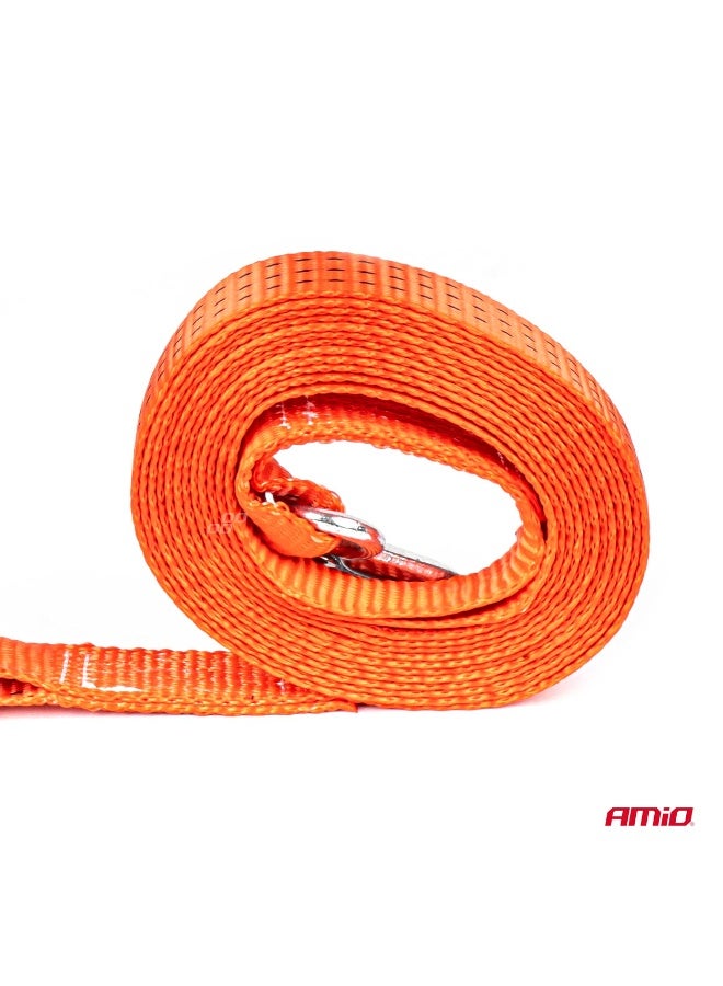 AMIO Heavy Duty Tow Strap 4.5 Ton 5m x 35mm with Metal Hooks - Image 3