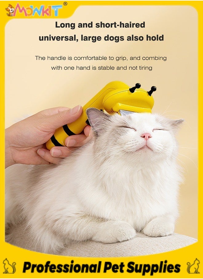 Pet Grooming Brush Bee Design Self-Cleaning Slicker Brush for Removes Tangles and Loose Hair Shedding Massage Brush for Short or Long Haired Cats and Dogs - pzsku/Z81A1F0A214FD0BCD4078Z/45/_/1705744809/3dedc674-793c-4818-adfb-511615bfa06f