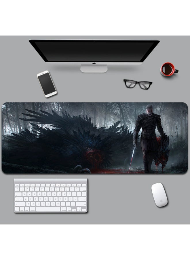 Daifa Reyes Wizard Mirror Magic Large Game Mouse Pad Lock Edge Extended Computer Office Study Desk Pad-Color:800x 300x 4mm Edge Lock-Pattern:The Wizard 30