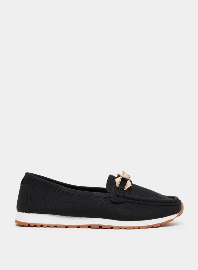 Take Two Women's Metal Buckle Detail Loafers