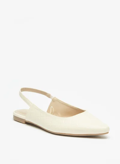Flora Bella Textured Slingback Pointed Toe Ballerina Shoes