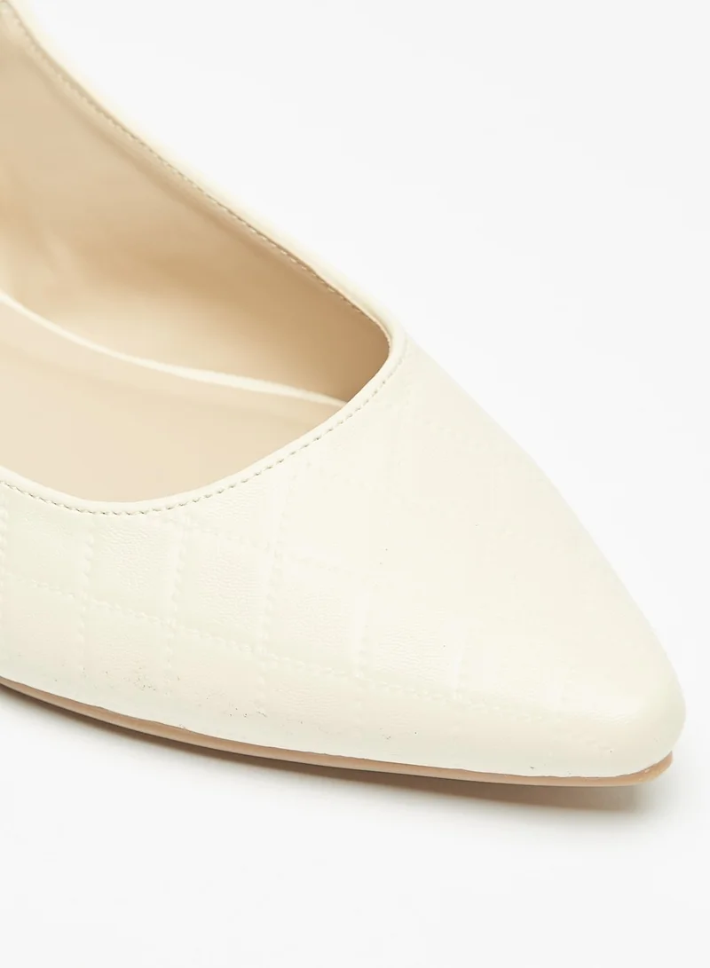 Flora Bella Textured Slingback Pointed Toe Ballerina Shoes