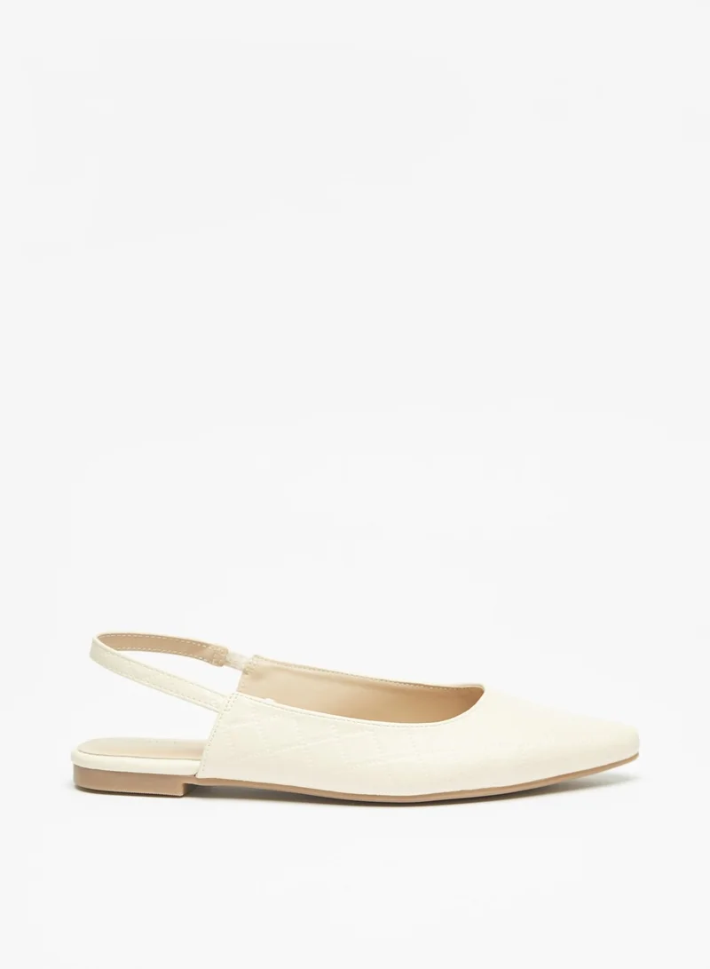 Flora Bella Textured Slingback Pointed Toe Ballerina Shoes