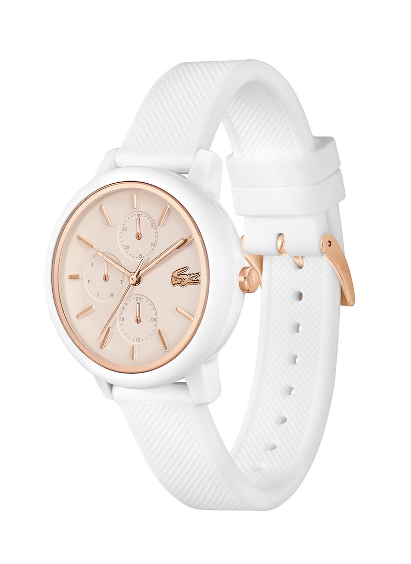 LACOSTE Women's Analog Round Shape Silicone Wrist Watch 2001326 - 38 Mm  - Image 1