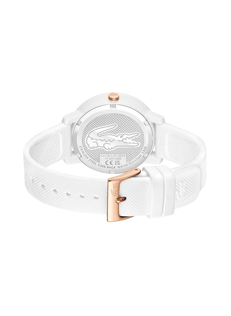 LACOSTE Women's Analog Round Shape Silicone Wrist Watch 2001326 - 38 Mm  - Image 3