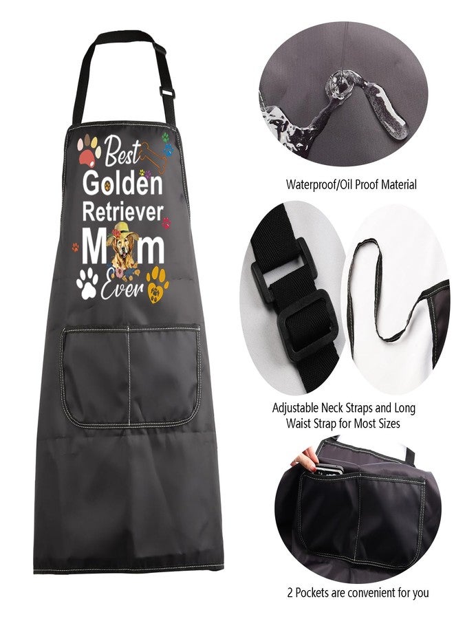 MBMSO Golden Retriever Apron Best Golden Retriever Mom and Dad Ever Gifts Golden Mom Cooking Apron for Dog Mom Dad Dog Lover (Golden Retriever Mom Apron-b) - Image 5