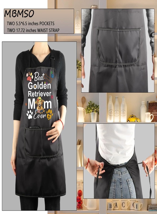 MBMSO Golden Retriever Apron Best Golden Retriever Mom and Dad Ever Gifts Golden Mom Cooking Apron for Dog Mom Dad Dog Lover (Golden Retriever Mom Apron-b) - Image 3