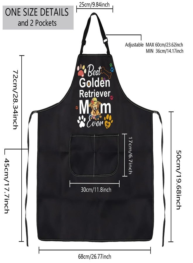 MBMSO Golden Retriever Apron Best Golden Retriever Mom and Dad Ever Gifts Golden Mom Cooking Apron for Dog Mom Dad Dog Lover (Golden Retriever Mom Apron-b) - Image 2