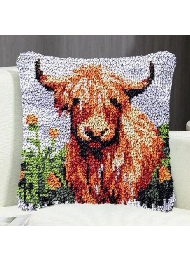 Loquat Latch hook rug kit,Crocheting Carpet Rug Yarn Sofa Cushion Mat Tapestry DIY Carpet Arts Crafts Canvas Yarn Rug Hooking Kits  - Image 1