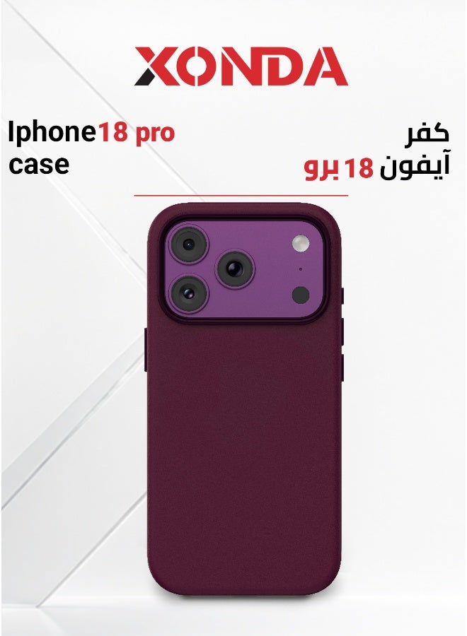 زوندا حافظة فيلفت إيدج من زوندا متوافقة مع ماج سيف لهاتف آيفون 18 برو – كرز داكن - Image 2