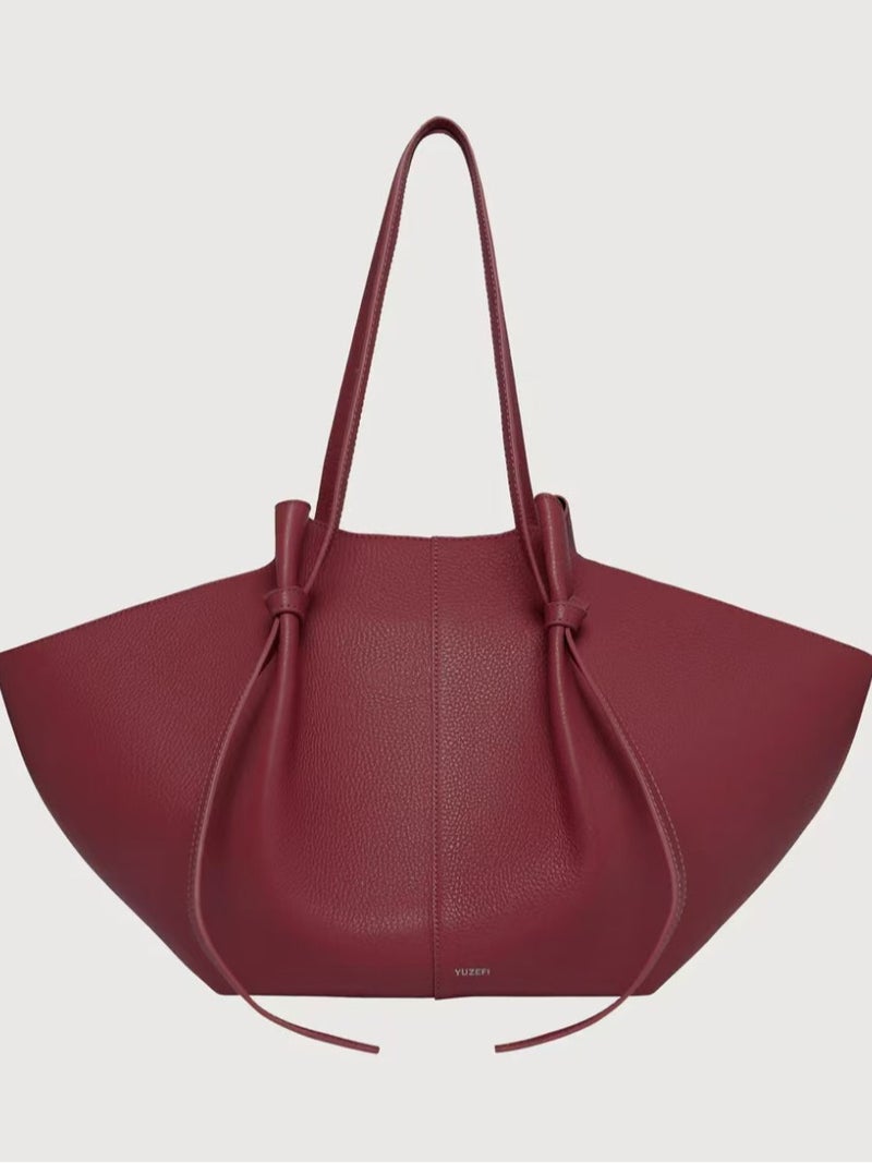 Spot Yuzefi Wing Bag Mochi Genuine Leather Tote Armpit Bag - Image 5