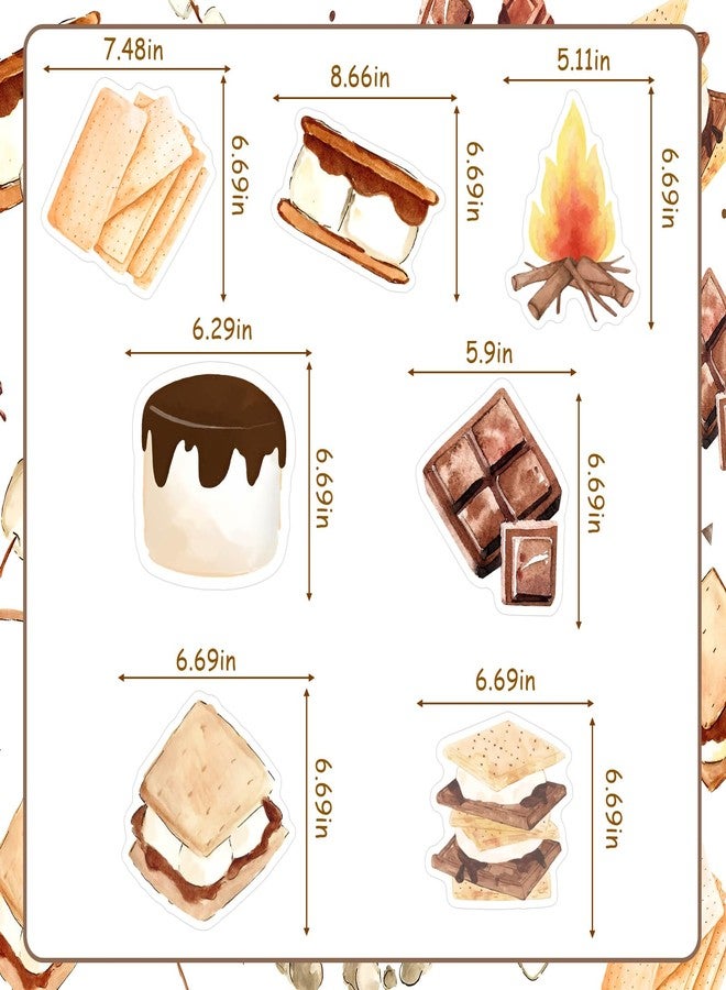Fangleland 24Pcs S’more Theme Hanging Swirls Marshmallows Decor, S’mores Foil Swirls Ceiling Spiral Decorations for Camping Birthday Baby Shower Favors, Campfire Camper Party Streamers Supplies - Image 5