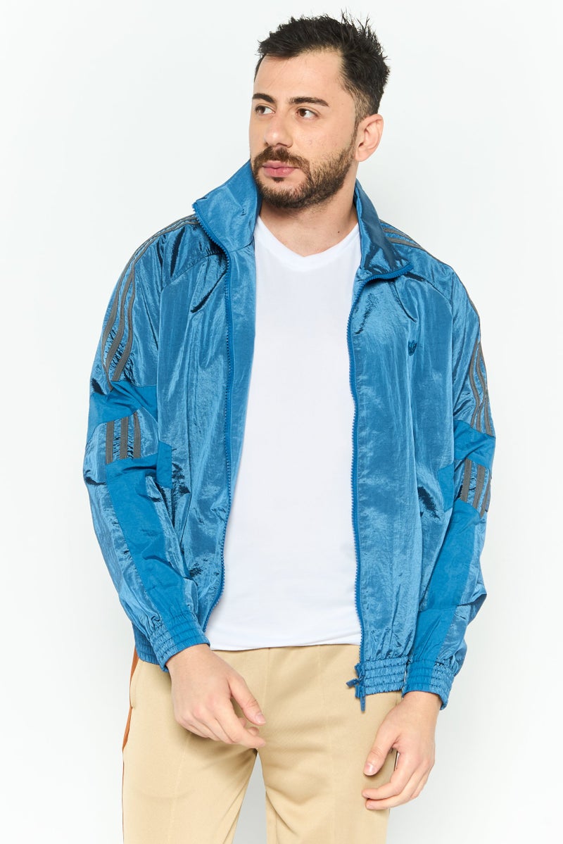adidas Originals Men Sportswear Fit Long Sleeve Outdoor Jackets, Blue - Image 1