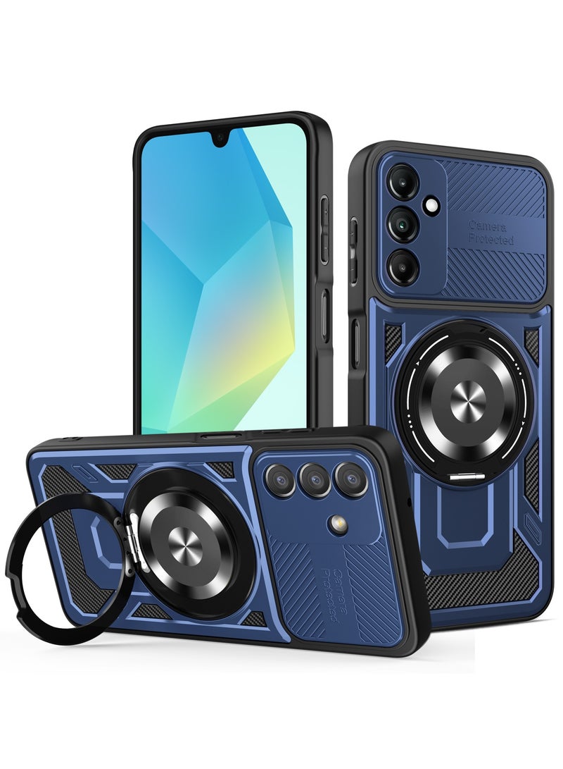 Case Cover Shock Resistant Protect Camera TPU + PC Compatible with Samsung Galaxy A16 (Blue)