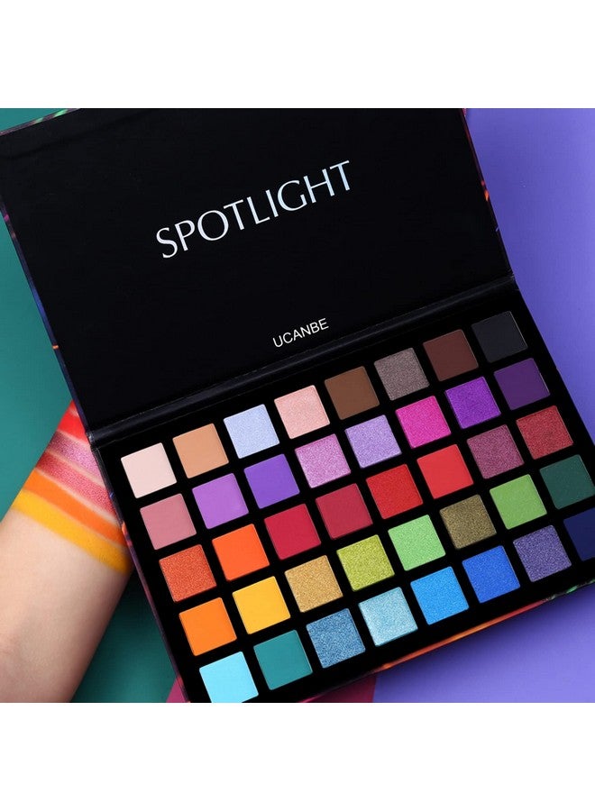 UCANBE Spotlight Eyeshadow Palette Professional 40 Color Eye Shadow Matte Shimmer Makeup Pallet Highly Pigmented Colorful Powder Long Lasting Waterproof Eye Shadow