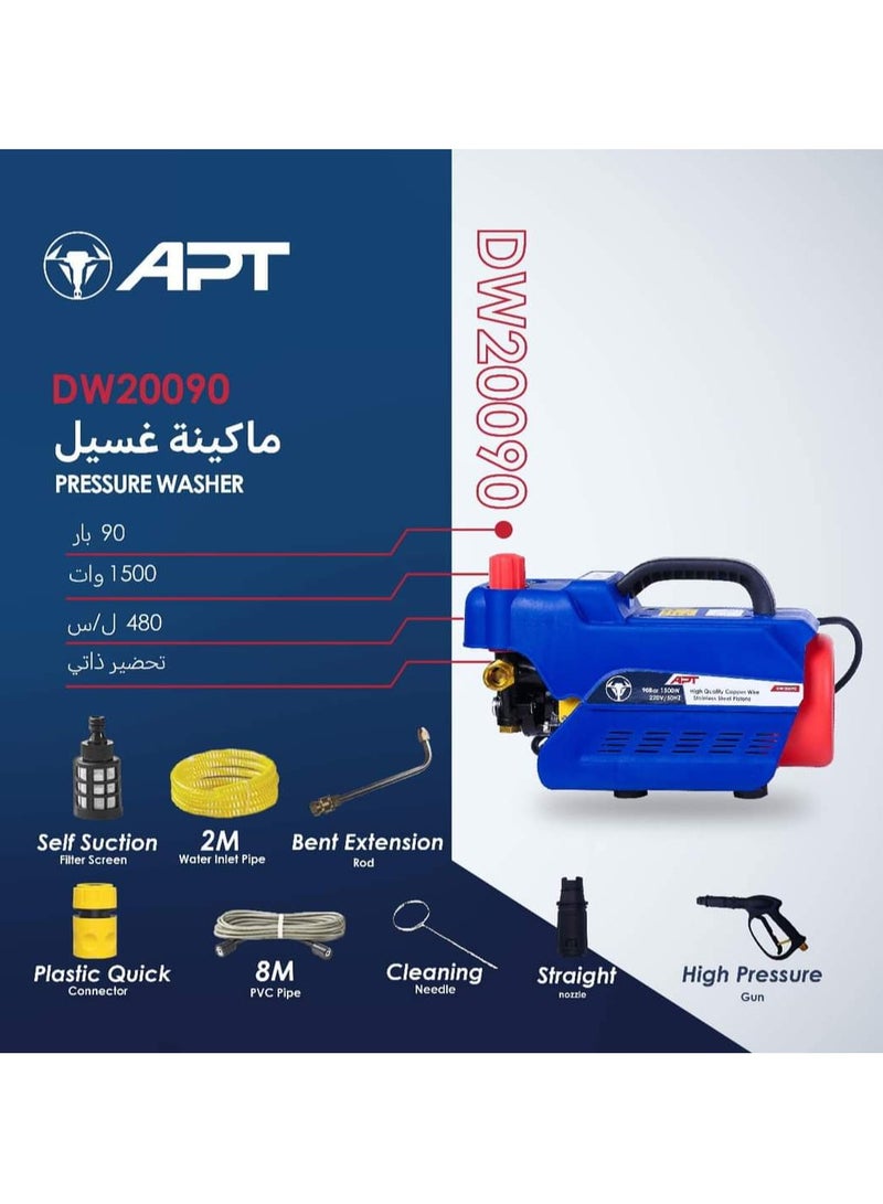 APT DW20090 High Pressure Self-Priming Washer 1500W 90 Bar - Image 1