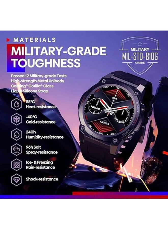 General Vibe 7 PRO Voice Call Smartwatch 1.43 Inch AMOLED Display Hi-Fi Phone Call Military-Grade Rugged Watch  - Image 4