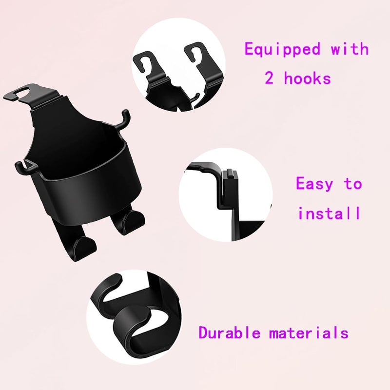 Duomama Car Seat Back Multi-Hook & Cup Holder Combo - Convenient For Organize, Hang, and Hold - Keep Drinks Handy, Bags Secure - 2pcs - Image 5