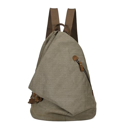 KL928 Canvas Vintage Backpack – Large Casual Daypack Outdoor Travel Rucksack Hiking Backpacks for Men Women - Image 1