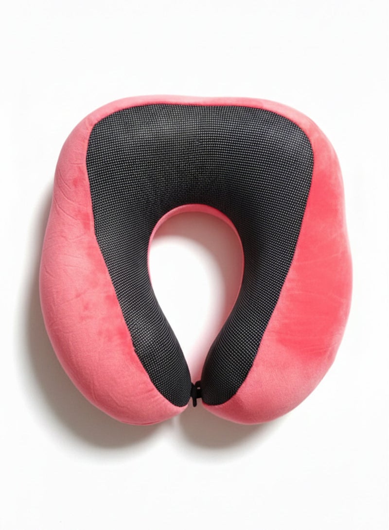 ZAAPPY Premium memory foam neck travel pillow, ergonomic design with slow rebound support, magnetite fabric cover, adjustable strap, invisible zipper - Image 1