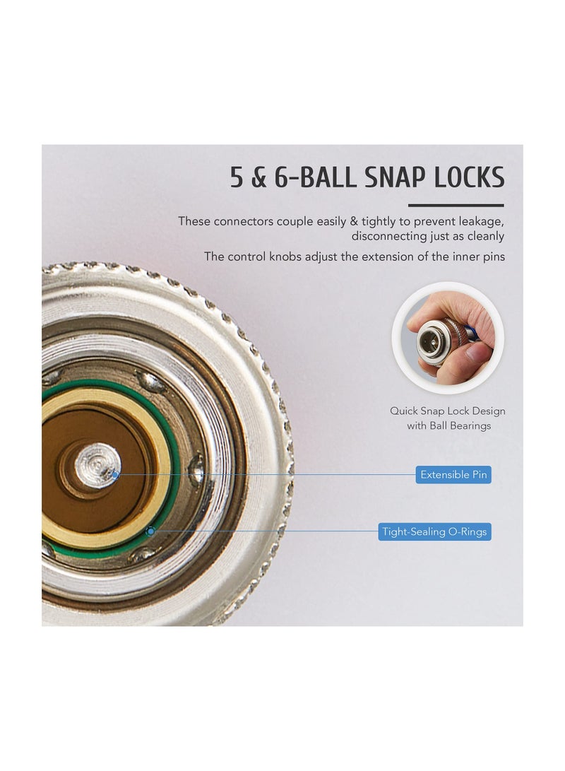 Adjustable R134a Quick Coupler Adapter for Car AC Systems - High and Low Pressure Connectors, AC Hose Fittings for Efficient Evacuation and Recharging of R134a Refrigerant. - Image 2