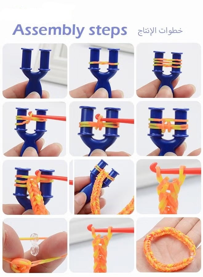 Haidue DIY Rubber Color Random Bands Kit Toys For Bracelet Making Kit DIY Art And Craft Refill Kit Girls Creativity Gift - Image 5
