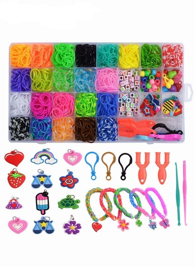Haidue DIY Rubber Color Random Bands Kit Toys For Bracelet Making Kit DIY Art And Craft Refill Kit Girls Creativity Gift - Image 1
